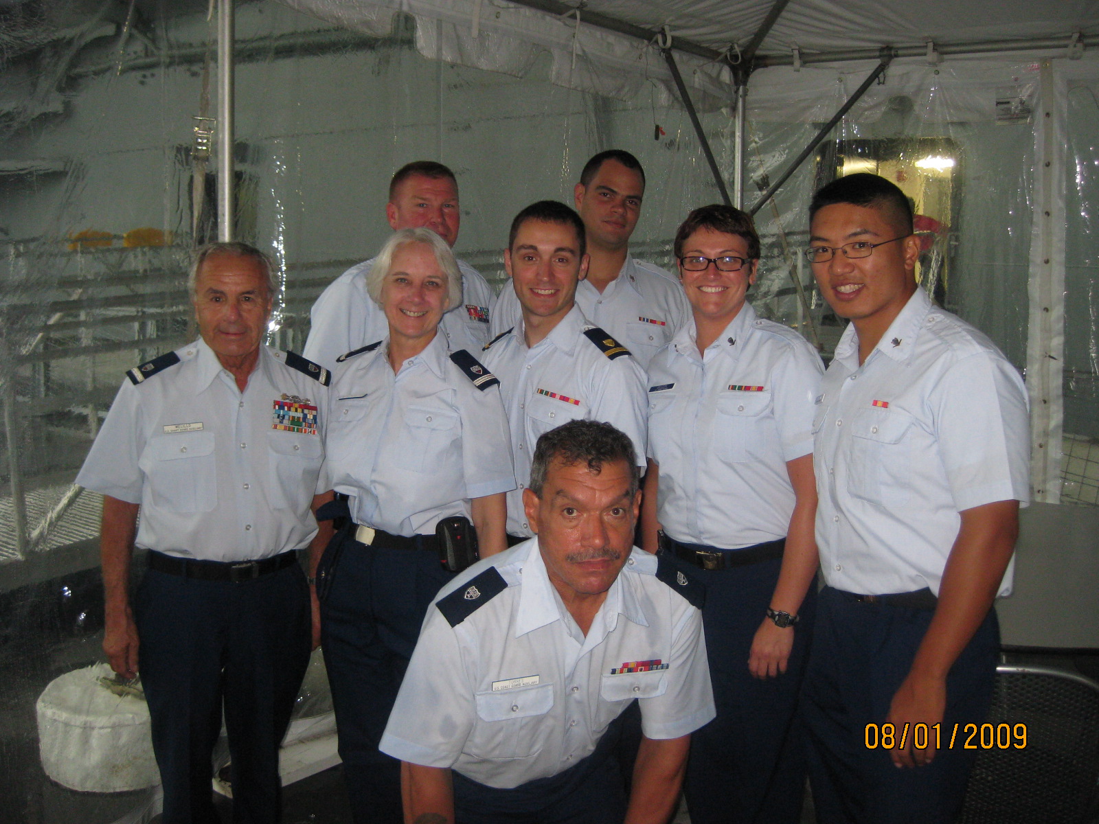 Flotilla 4-2 members with members of the USCG