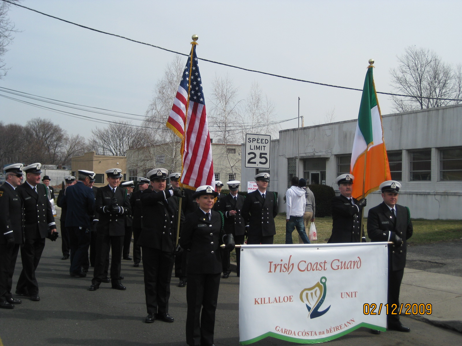 Irish Coast Guard lines up to march